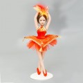 Кукла керамическая 9"Балерина в красном